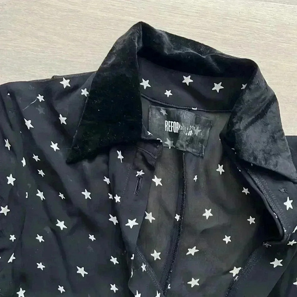 Reformation black romper with white stars size XS - Picture 3 of 5